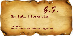 Garlati Florencia névjegykártya